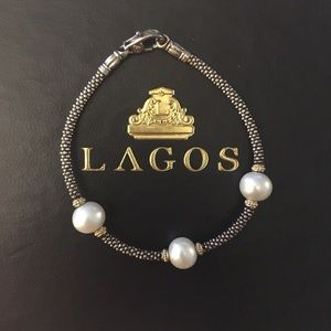 Lagos Luna three pearl bracelet